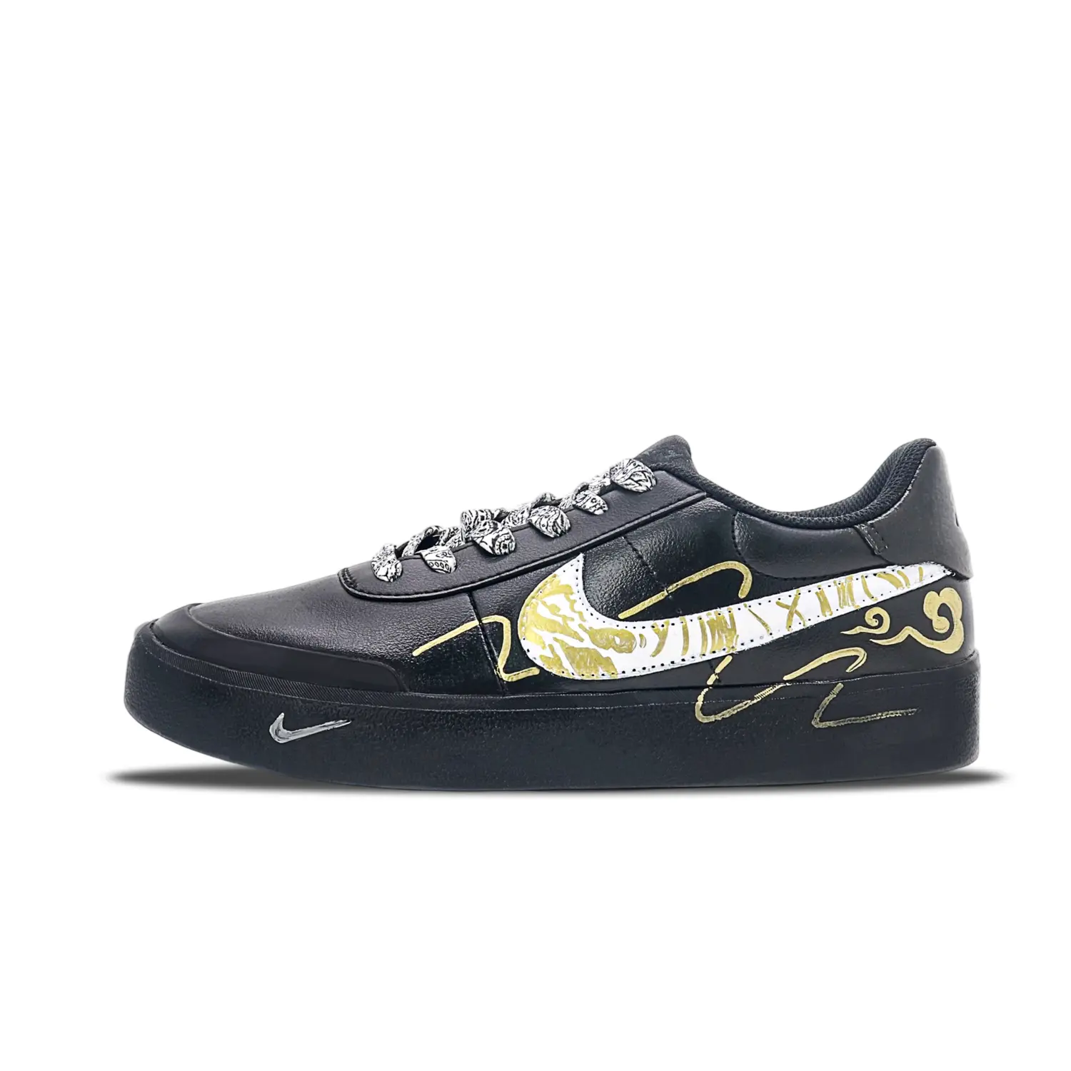 

Nike Кроссовки для скейтбординга Court Shot Cushioning Low Top, мужские, золотистые, белые, черные