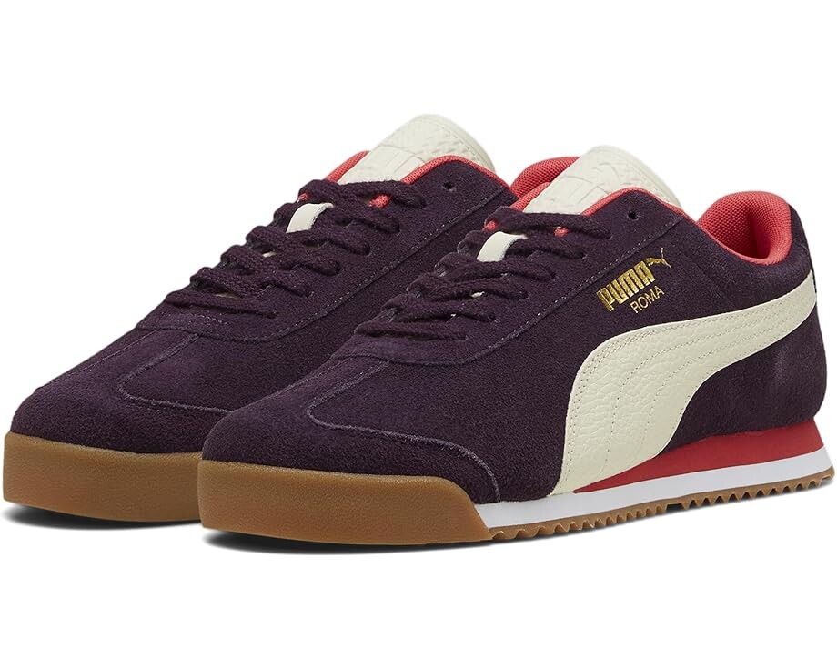 

Кроссовки PUMA Roma Suede, цвет Midnight Plum/Alpine Snow/Gum