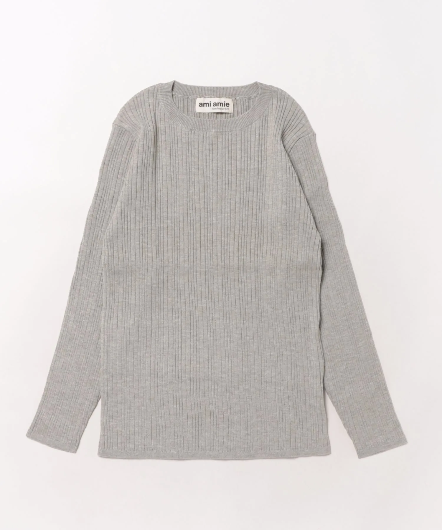 Женский свитер Rib Knit ami amie серый