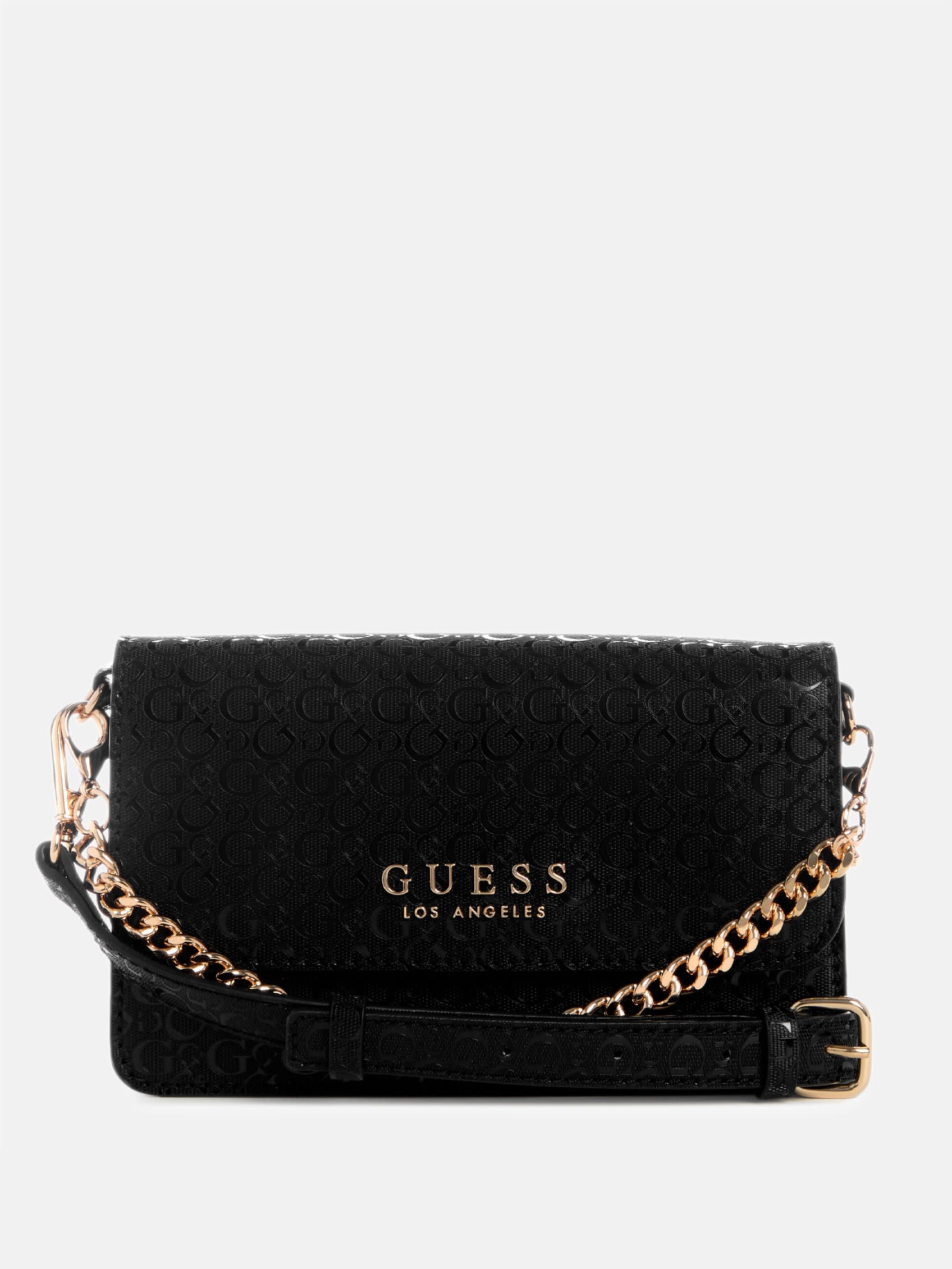 

Сумка-кроссбоди Indira Shiny Logo Guess Factory, черный
