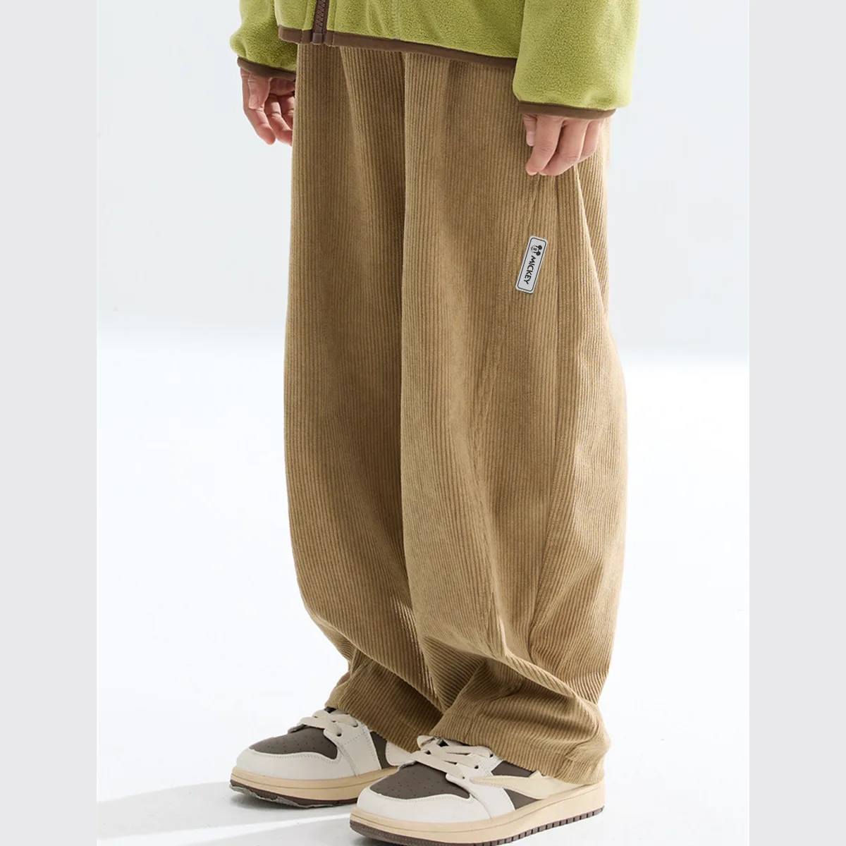 Детская повседневная спортивная футболка с круглым вырезом Disney, Di H Square Hook-and-Loop K Olive Green+Di H Square Hook-and-Loop Hazelnut Brown — фото 3