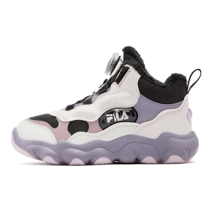 Детские повседневные кроссовки mid-top из искусственной кожи и текстиля SEASON FSW FILA, Black/Snow-FBS — фото 3