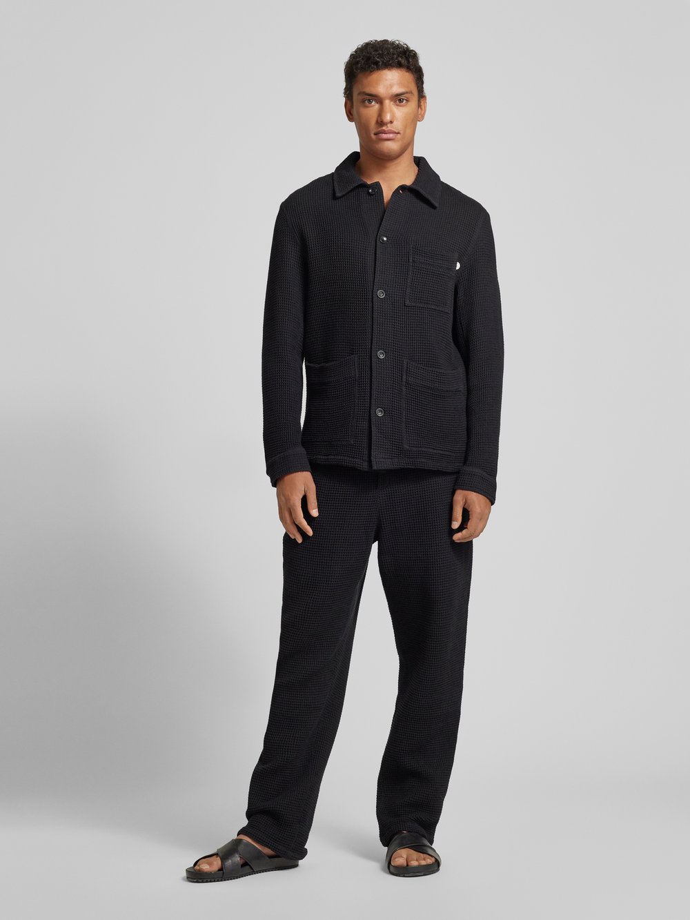 

Куртка-рубашка с фактурным рисунком, модель «Workwear» ROTHOLZ, черный