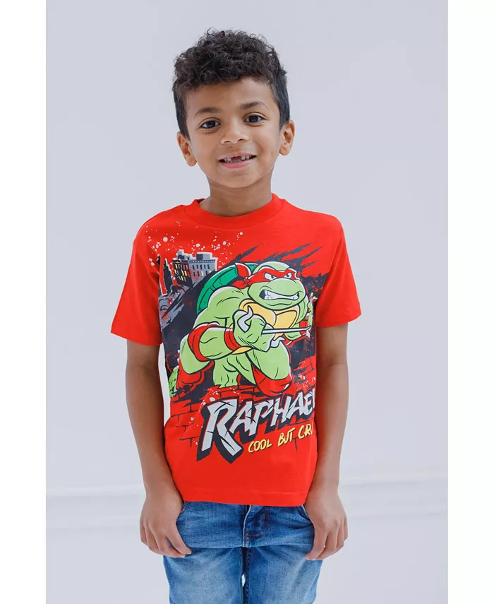 Футболки "Leonardo Michelangelo Raphael Donatello" набор из 4 штук для детей от малышей до подростков TEENAGE MUTANT NINJA TURTLES, мультиколор — фото 4