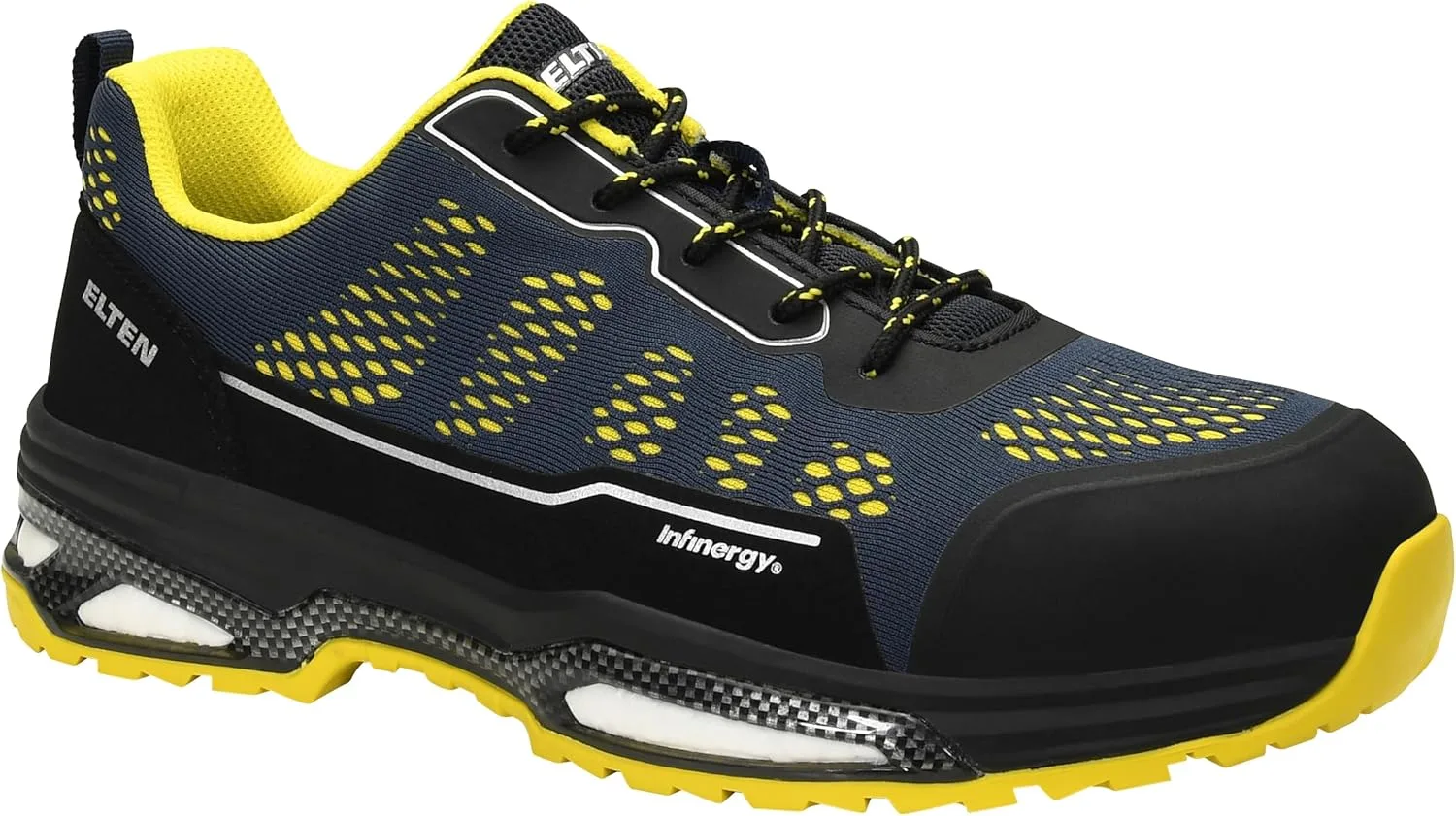 Защитные ботинки ELTEN Corby XXE Blue Low ESD S1, женские и мужские, текстильные, со стальным защитным носком, легкие, спортивные, синий