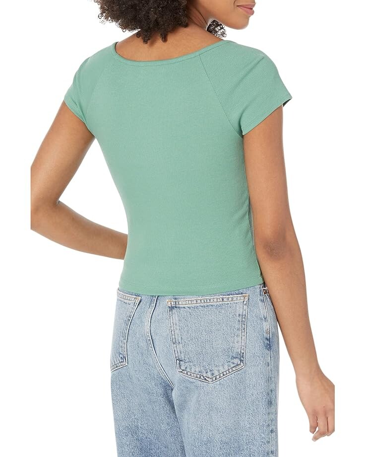 

Футболка Madewell Brightside Aruba Square Neck Tee, цвет Trellis Green