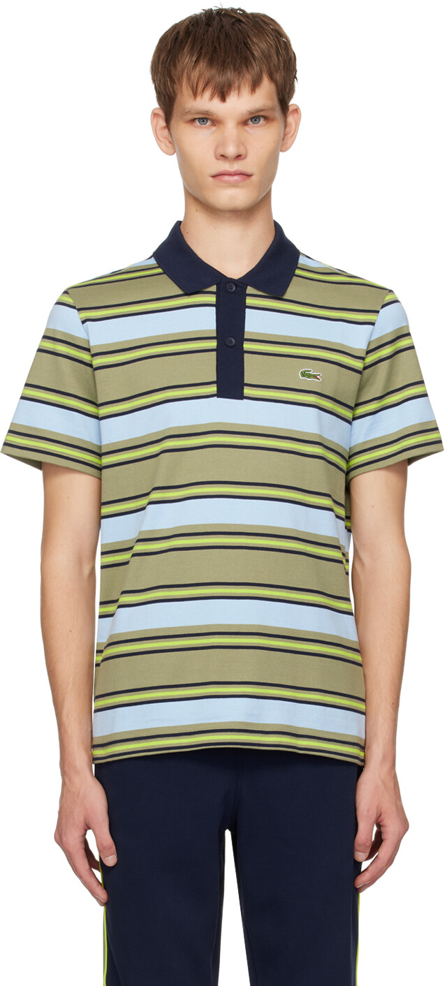 

Поло в разноцветную полоску Lacoste