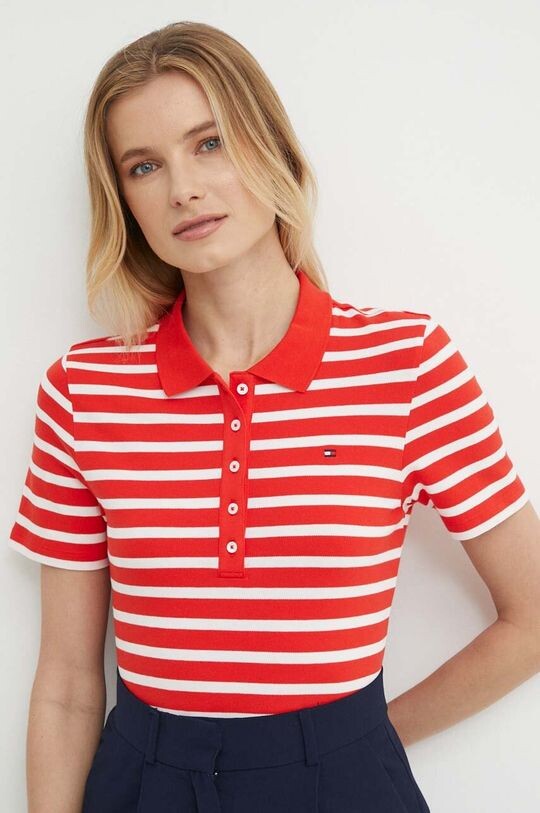 

Поло Tommy Hilfiger, красный
