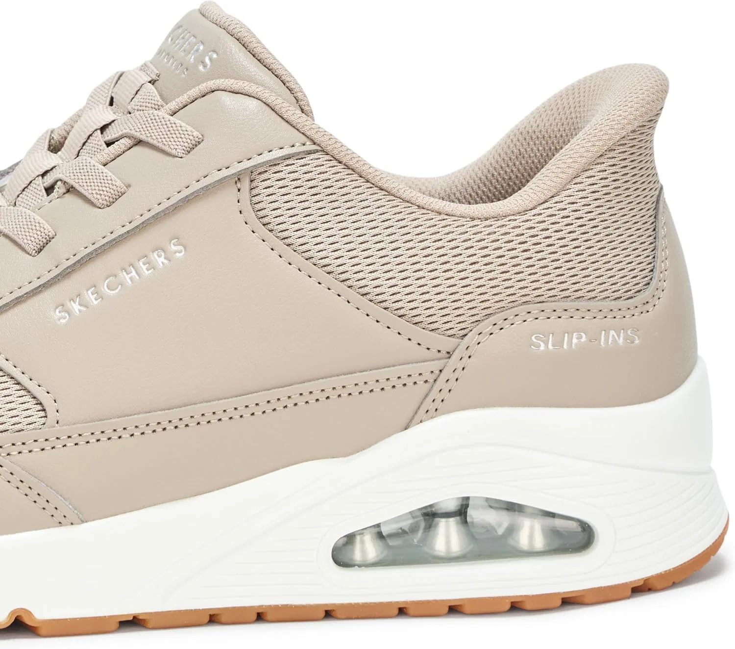 Мужские кроссовки Skechers UNO Banksia Hands Free Slip-in Trainers, Taupe — фото 4