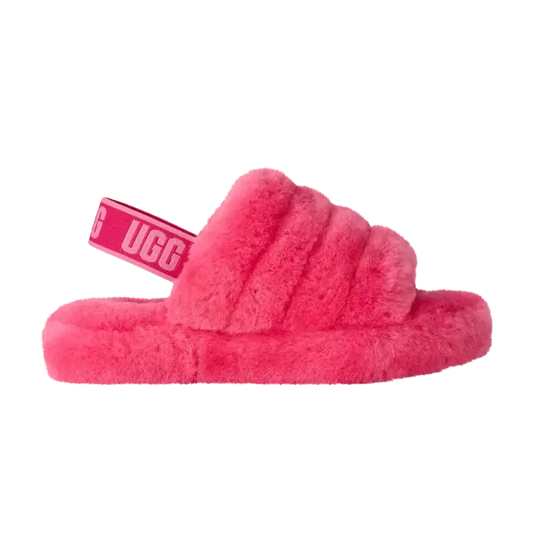 Шлепанцы детские меховые UGG Fluff Yeah Slide, розовый