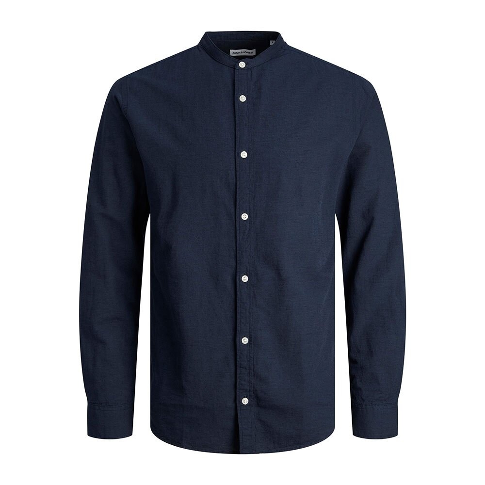 

Рубашка с длинным рукавом Jack & Jones Elinen Blend Band, синий
