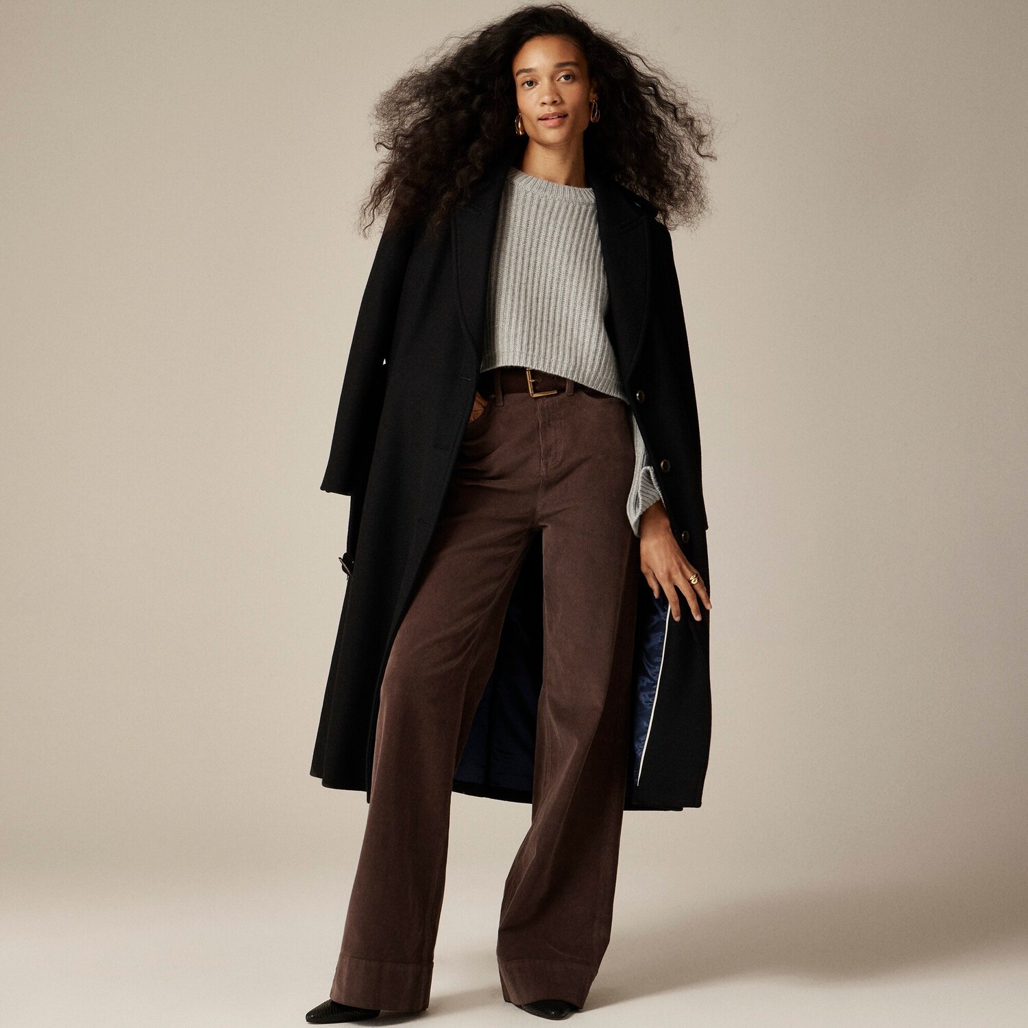 

Широкие вельветовые брюки J.Crew, коричневый