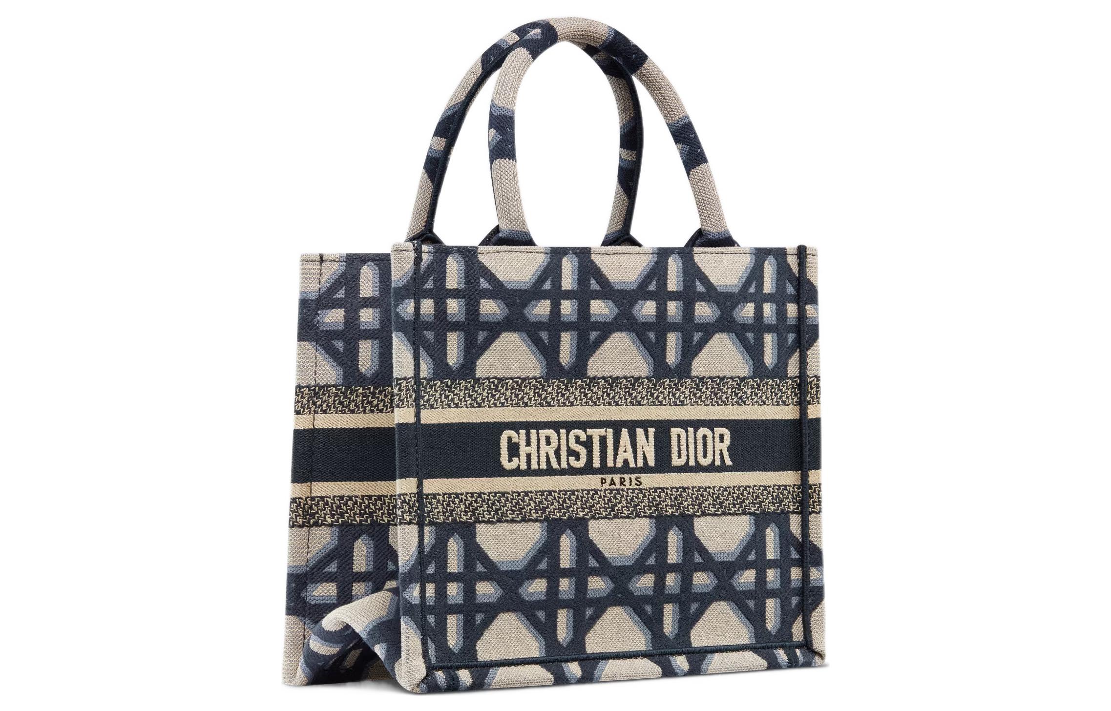 DIOR Вышитая сумка-шоппер Книжный тоут — фото 3