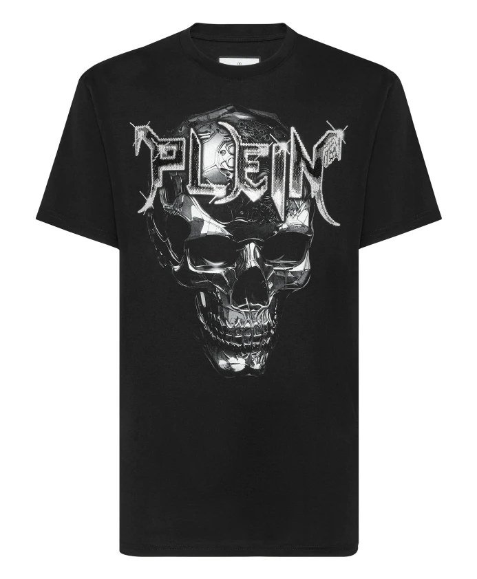 

Футболка, круглый вырез, размер 7, хромированная Philipp Plein, черный