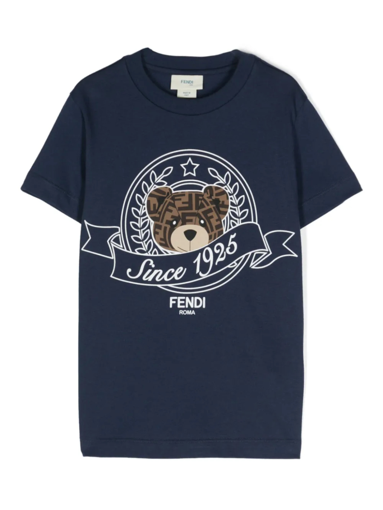 

Футболка с логотипом Fendi Kids, синий