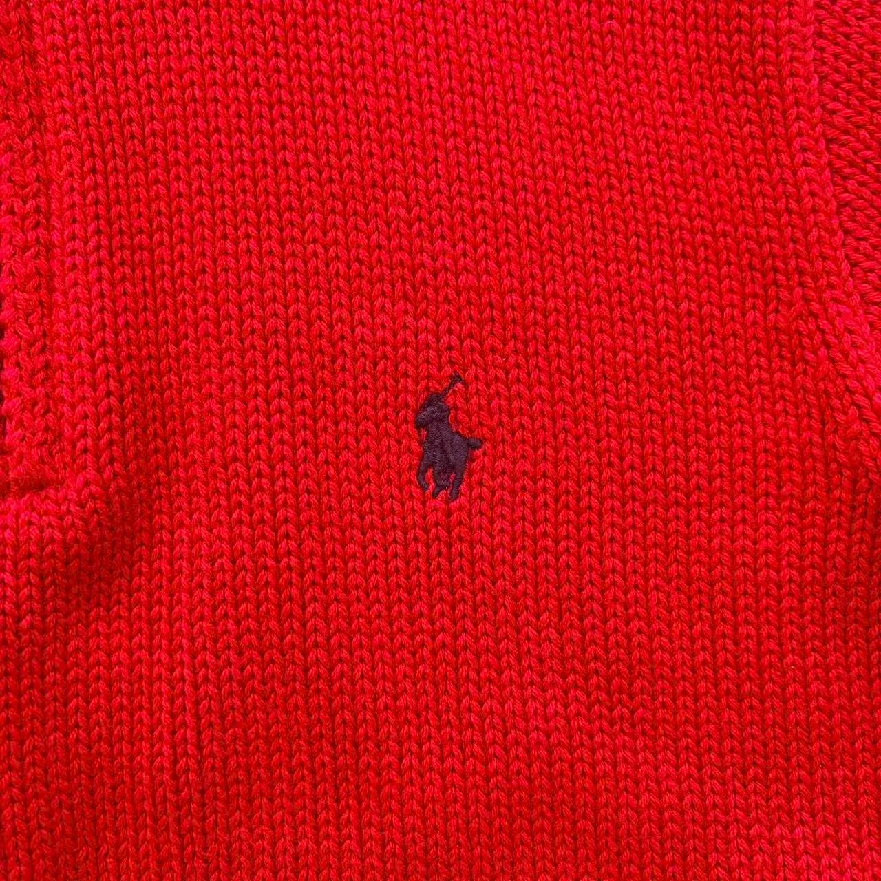 Свитер классический Polo Ralph Lauren детский красный — фото 4