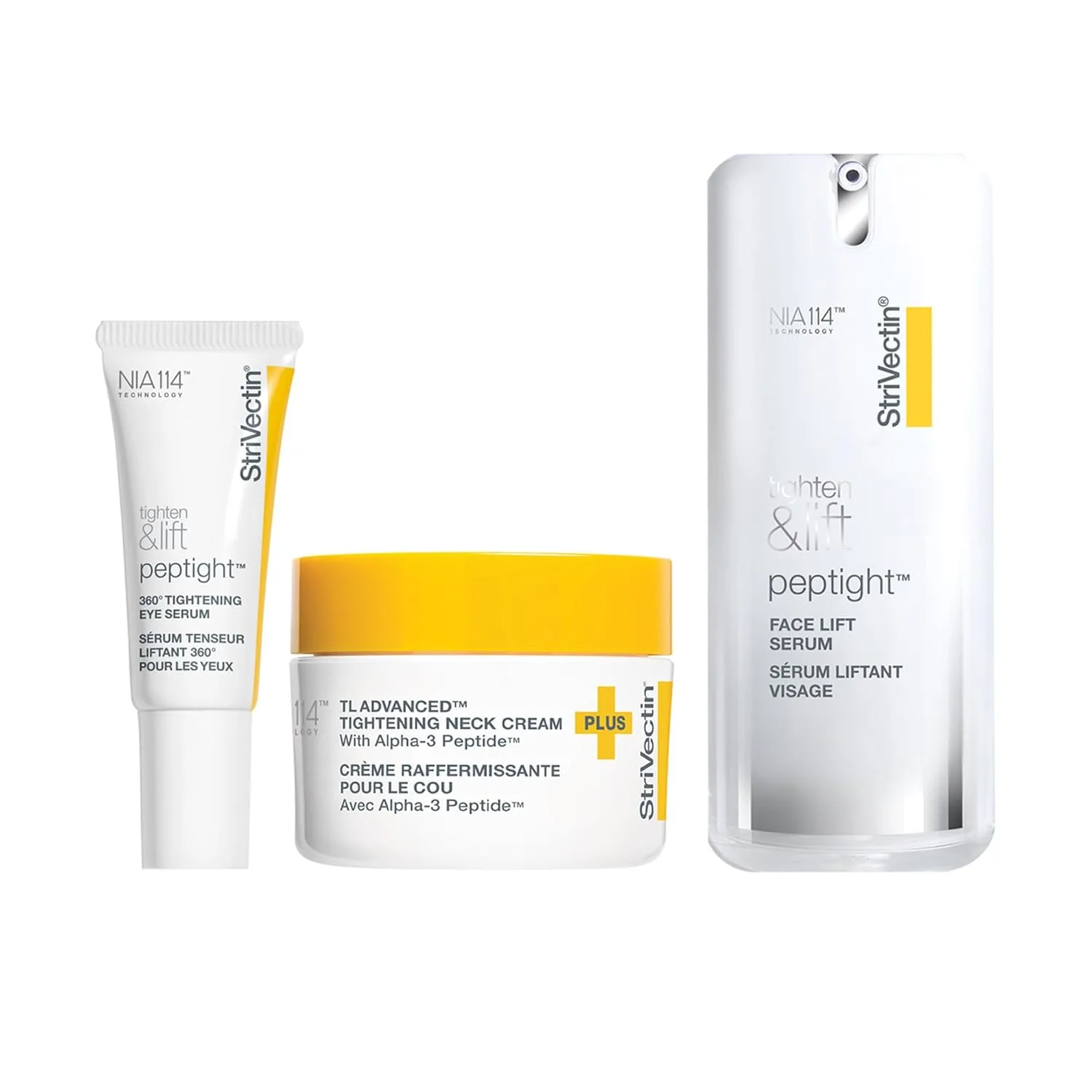 Сыворотка для подтяжки и лифтинга лица StriVectin Tighten & Lift Peptight с подтягивающими и осветляющими пептидами против морщин 3 штуки (1 набор)