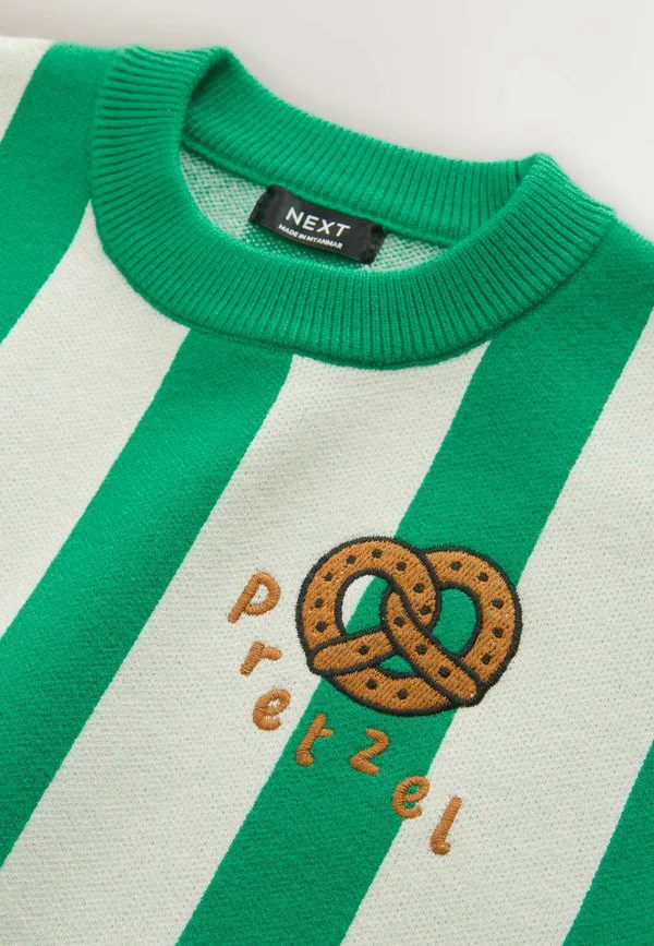 Джемпер с круглым вырезом, стандартного кроя. Next, Green Ecru Pretzel — фото 2