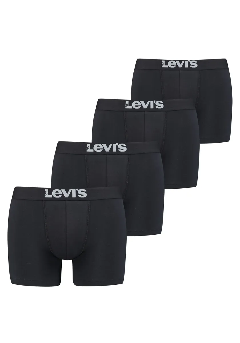 

Боксёры Levi's (4 шт. в упаковке), с широким поясом с логотипом, черный
