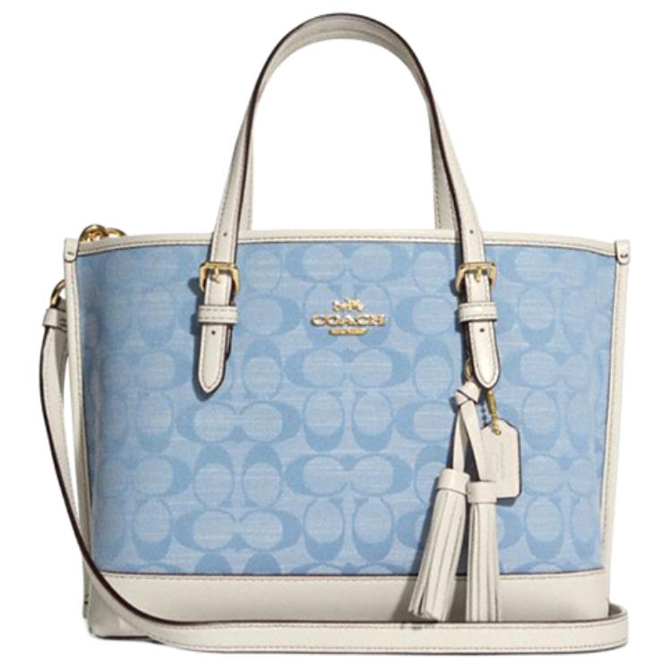 

COACH Сумка-шоппер из холста с кожаными вставками