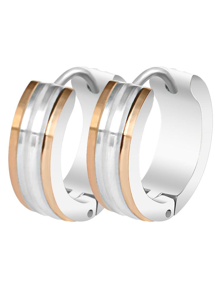 

Adeliás Женские серьги - серьги-кольца на шарнирах из нержавеющей стали белого цвета