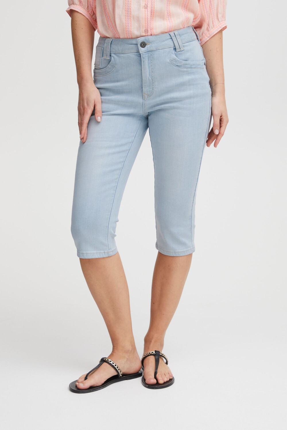 

Шорты PULZ Jeans Caprihose PZTENNA HW Capri 50207524, синий