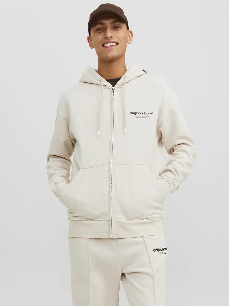 

Толстовка Jack & Jones "JORVESTERBRO SWEAT ZIP HOOD NOOS", цвет Moonbeam