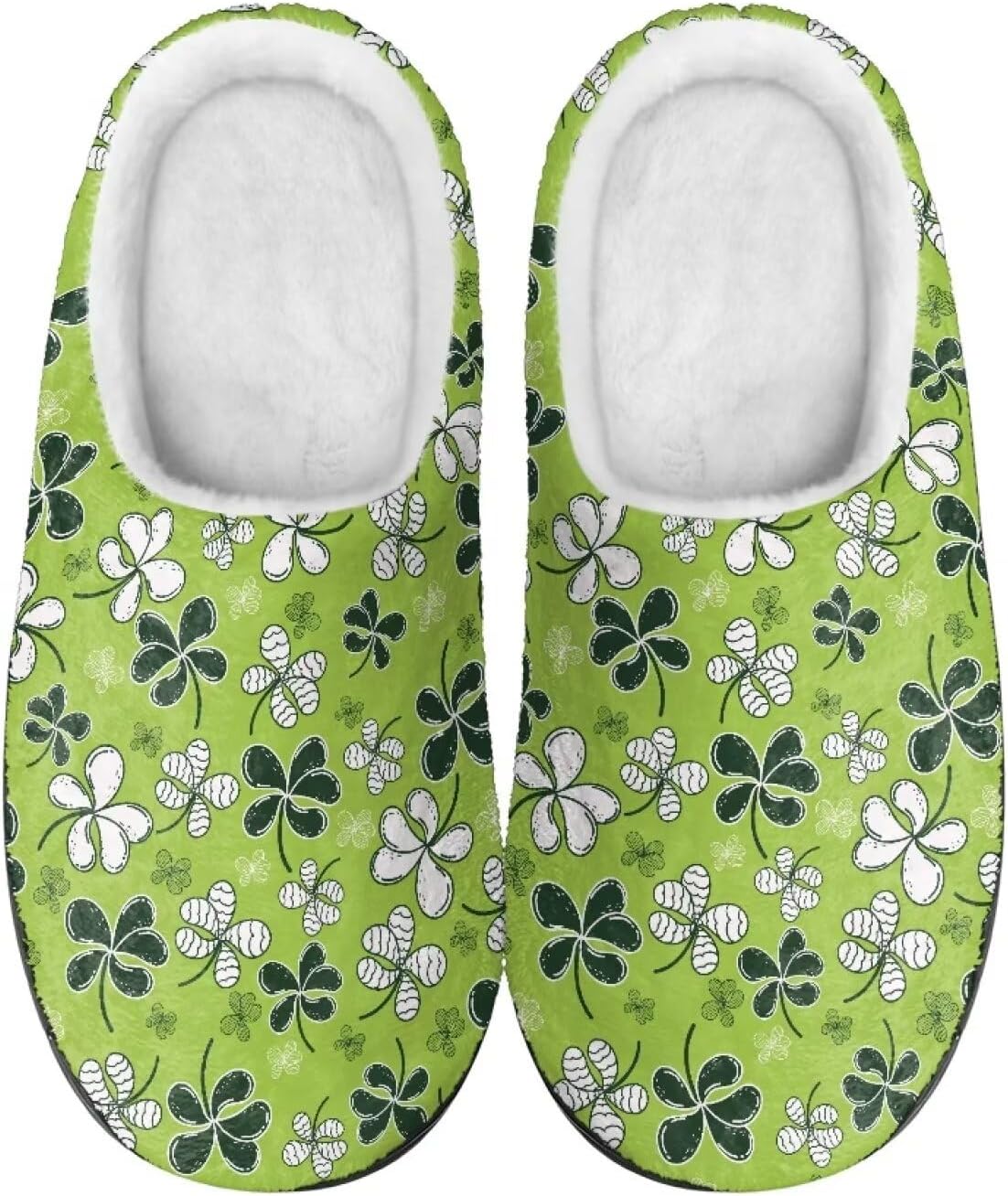 

Уютные домашние тапочки для женщин и мужчин, для дома и улицы, с мягкой, нескользящей подошвой из пены с эффектом памяти, для мамы и папы Noprintge, Lucky Leaf