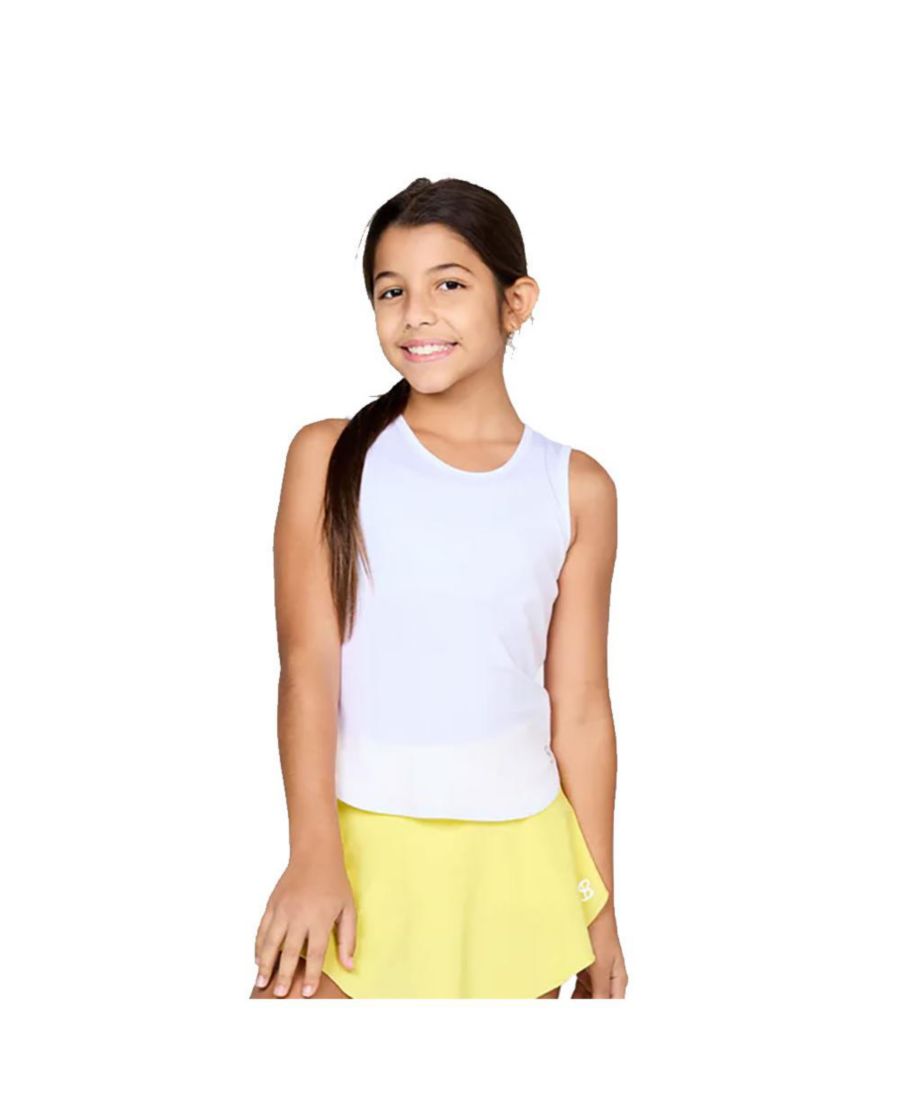 

Теннисная майка для девочек белого цвета с защитой от УФ-излучения - Белый / XXS Sofibella, White