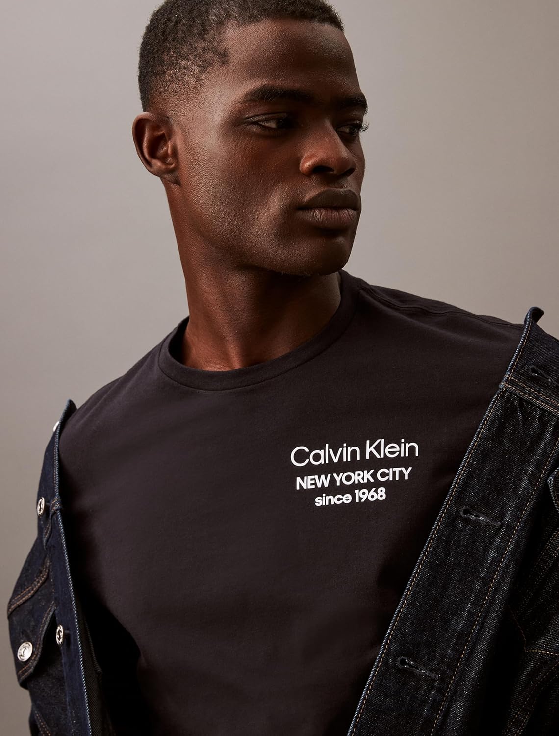 Мужские футболки с графическим принтом Calvin Klein, 1996 Black — фото 2