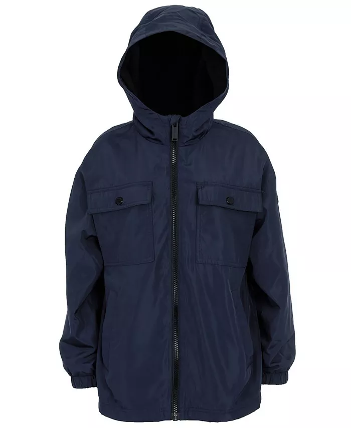 

Куртка-дождевик на молнии с флисовой подкладкой для мальчиков старшего возраста и малышей Michael Kors, синий