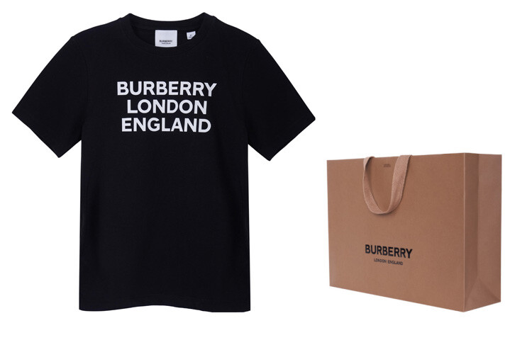 Детская футболка Burberry, цвет Black — фото 2