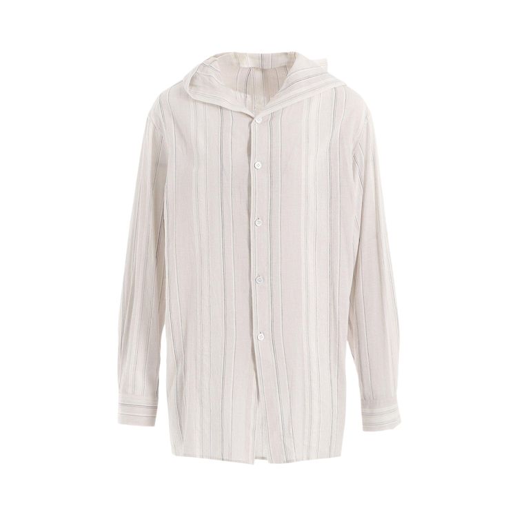 

Рубашка Y's I-Sailor Collar Shirt цвета «слоновая кость»