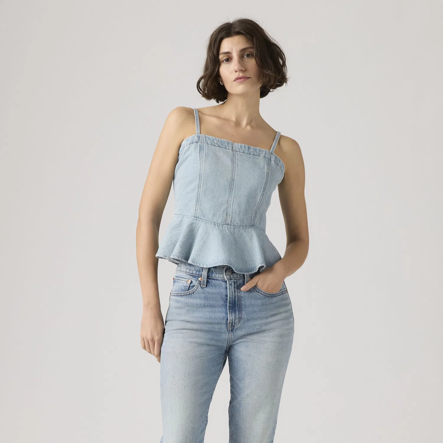 Легкий топ Anderson Flunce Levi's, Light Wash — фото 3