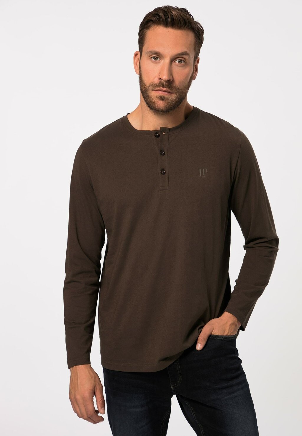 

Футболка с длинными рукавами Big Tall Henley JP1880, цвет haselnuss