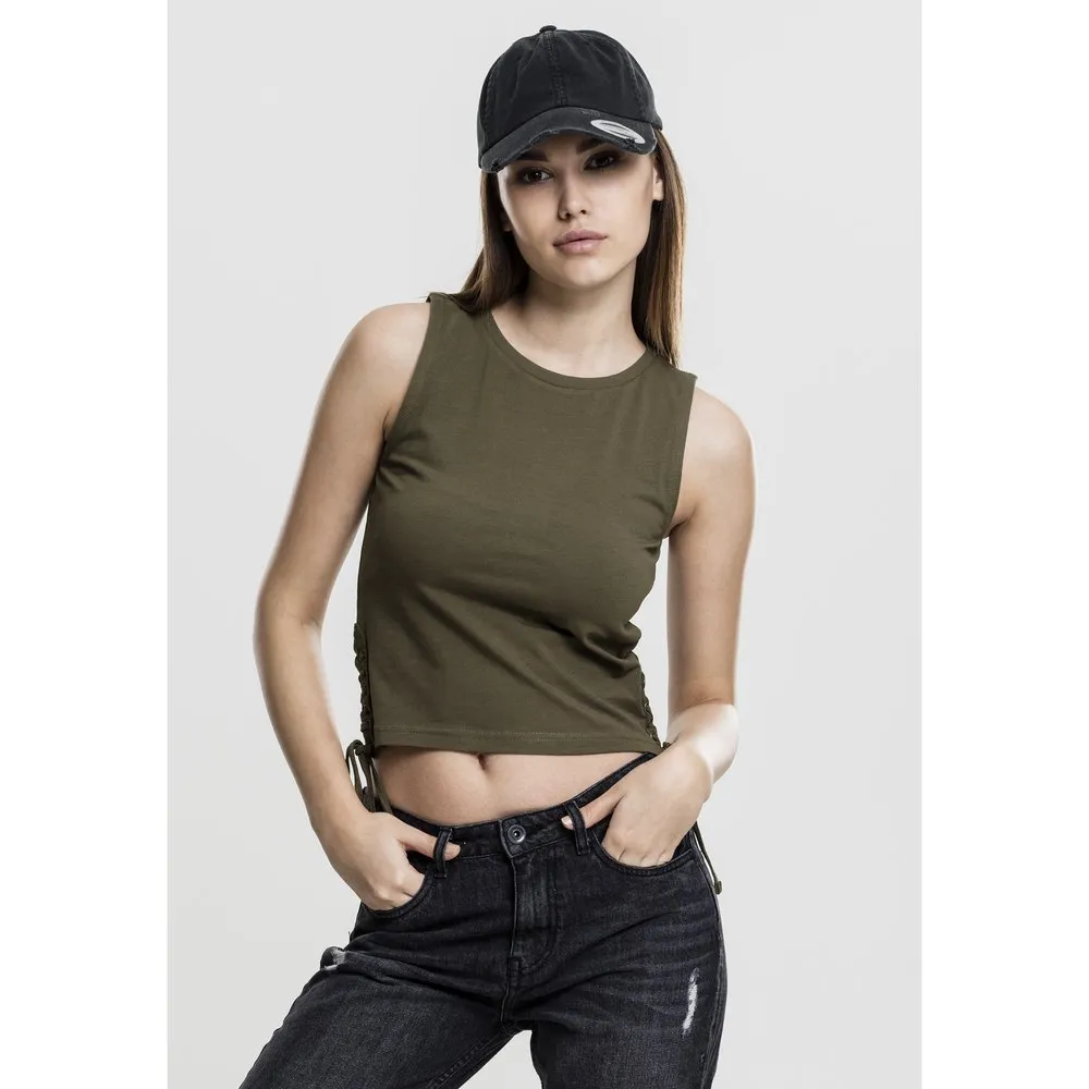 

Футболка Urban Classics Lace Crop, зеленый