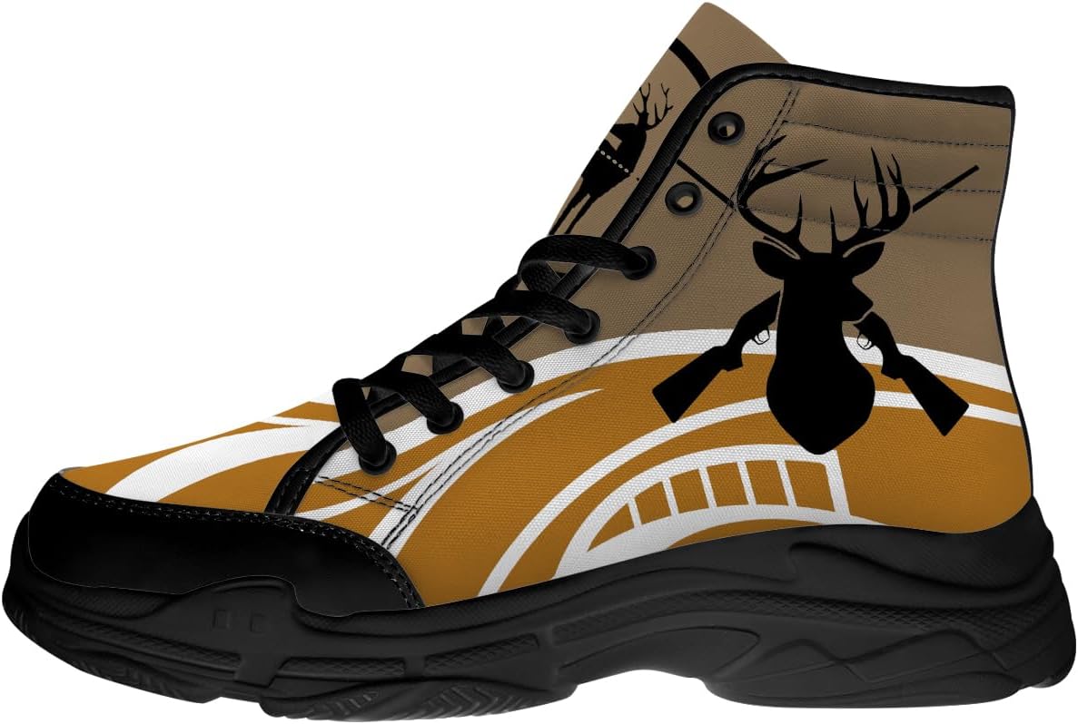 

Кроссовки на высокой подошве для охоты на оленей для мужчин, сандалии на шнуровке из ткани, подарки для охотника Generic, черный