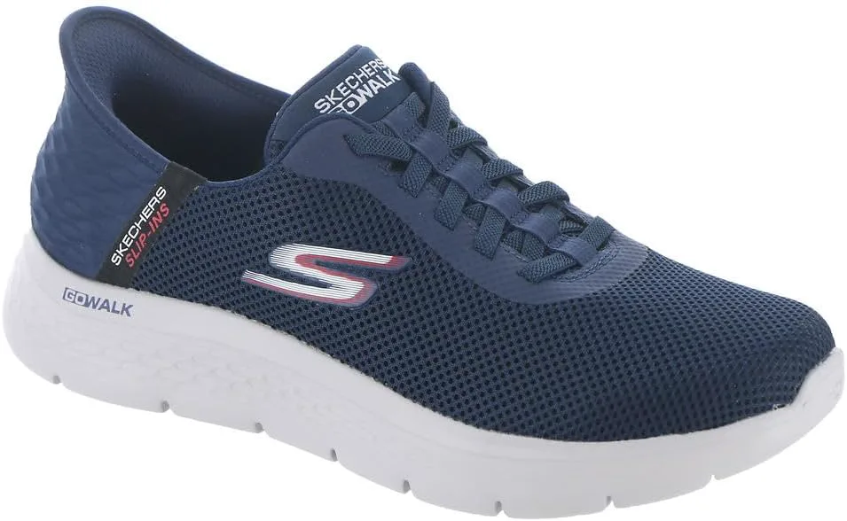 Мужские слипоны Skechers Go Walk Flex Hands Up без использования рук, темно-синий — фото 2