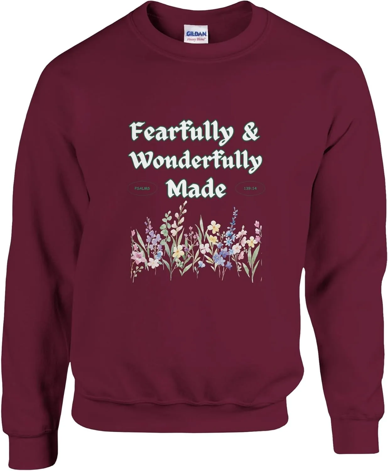 

Классический унисекс свитшот с принтом Fearfully & Wonderfully Made