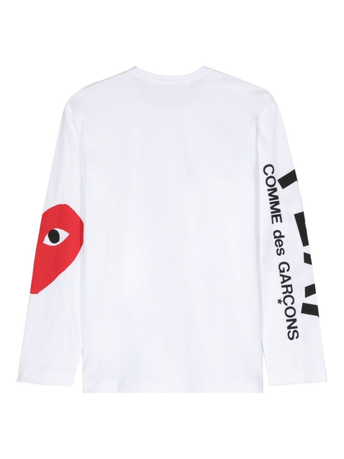 Comme Des Garçons Play футболка с длинными рукавами и принтом, белый — фото 2
