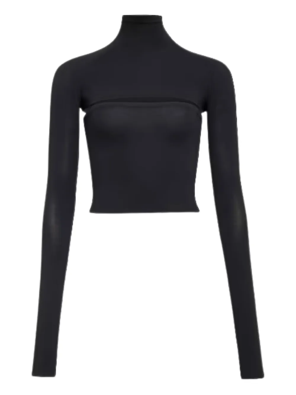 

Топ с вырезами и длинными рукавами Alaïa, черный