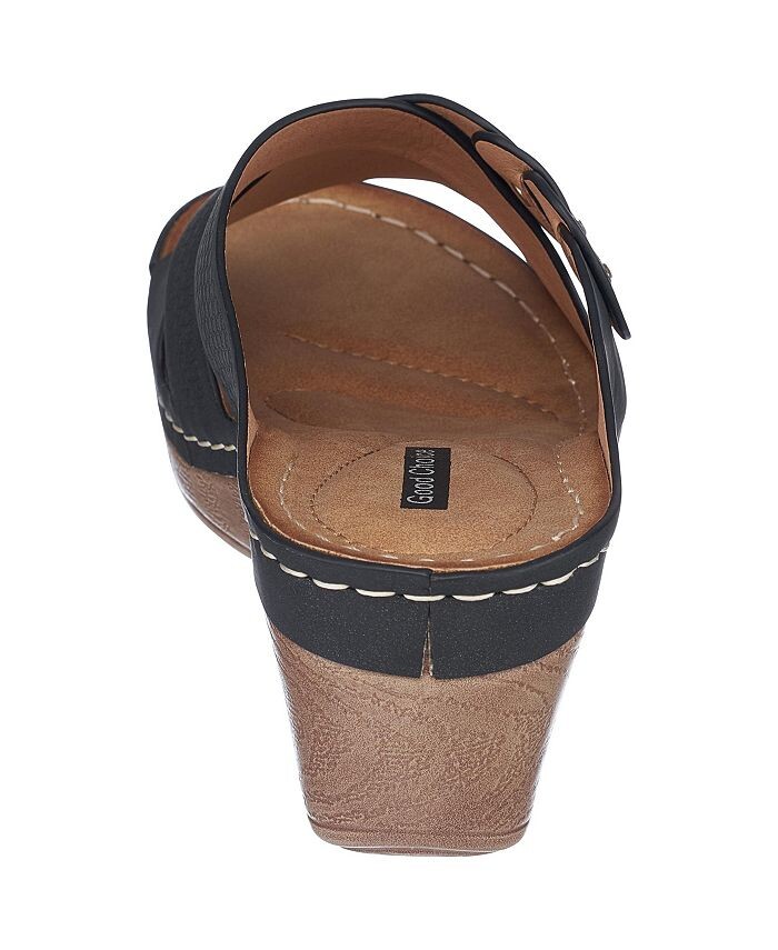 Женские босоножки Dorty на танкетке GC Shoes, черный — фото 3
