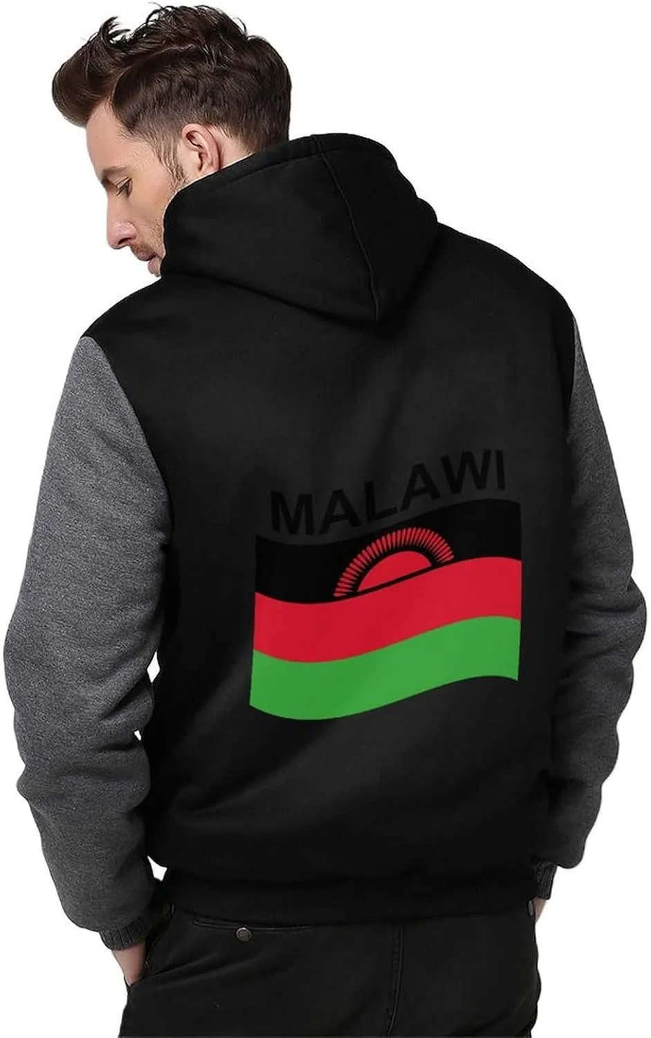 Толстовка на молнии, флисовая, Malawi, мужская, Серый