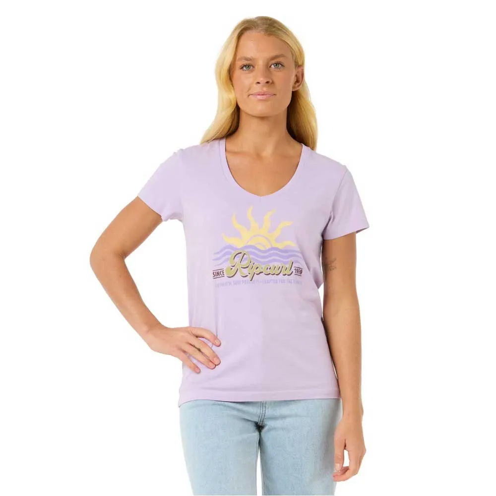

Футболка Rip Curl Cala short sleeve v neck, фиолетовый