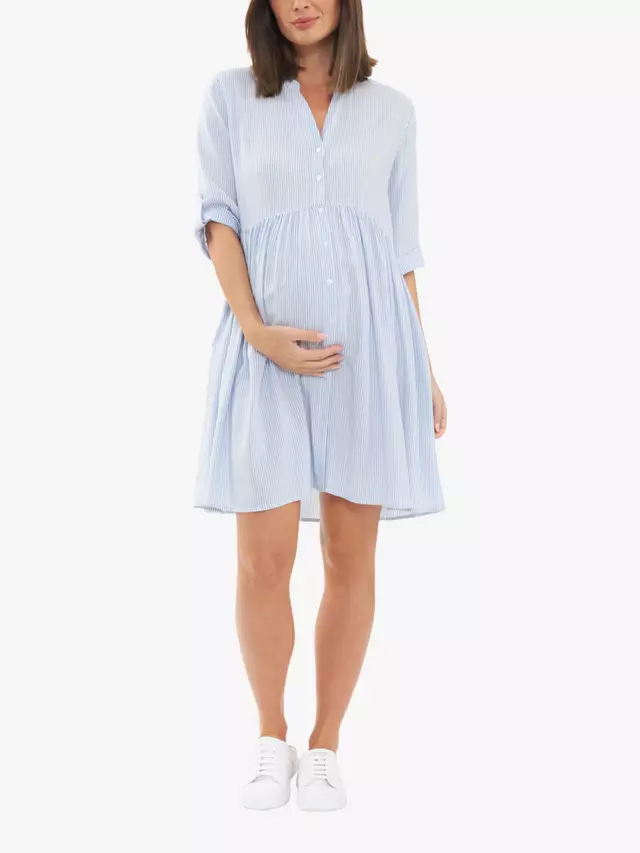 

Платье Ripe Samantha Stripe Maternity, цвет sky blue/white