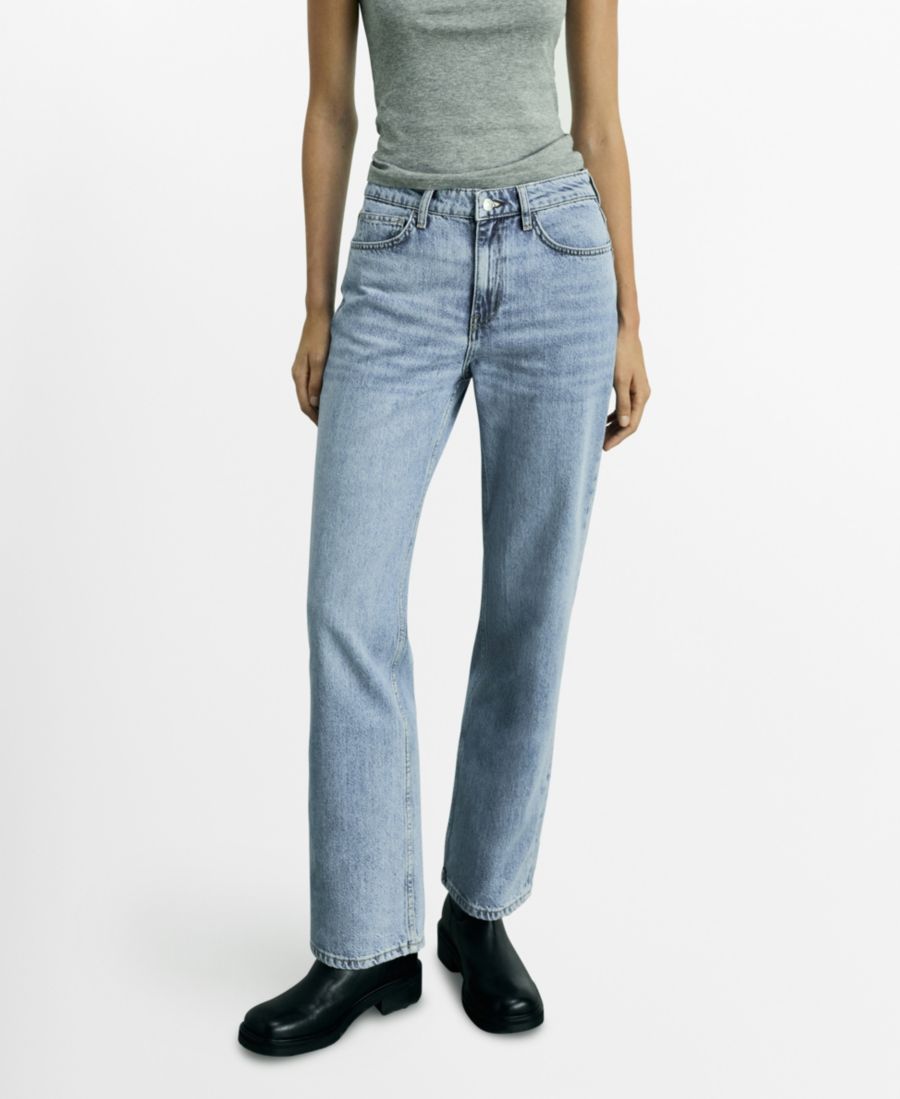 

Женские джинсы Matilda средней посадки прямого кроя MANGO, Medium Blue