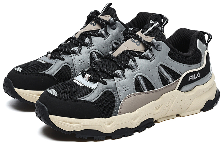 Trek 1S Low Shoes 'Black Silver' FILA, Black/Dove Gray — фото 2