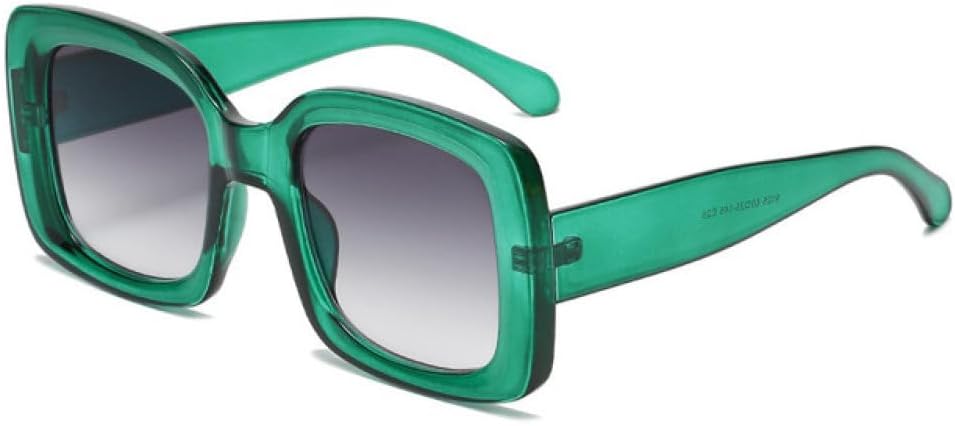 

2027 Большие квадратные солнцезащитные очки в винтажном стиле для женщин, модные солнцезащитные очки зеленого цвета с защитой от УФ-излучения UV400 для женщин MTZJH, Green