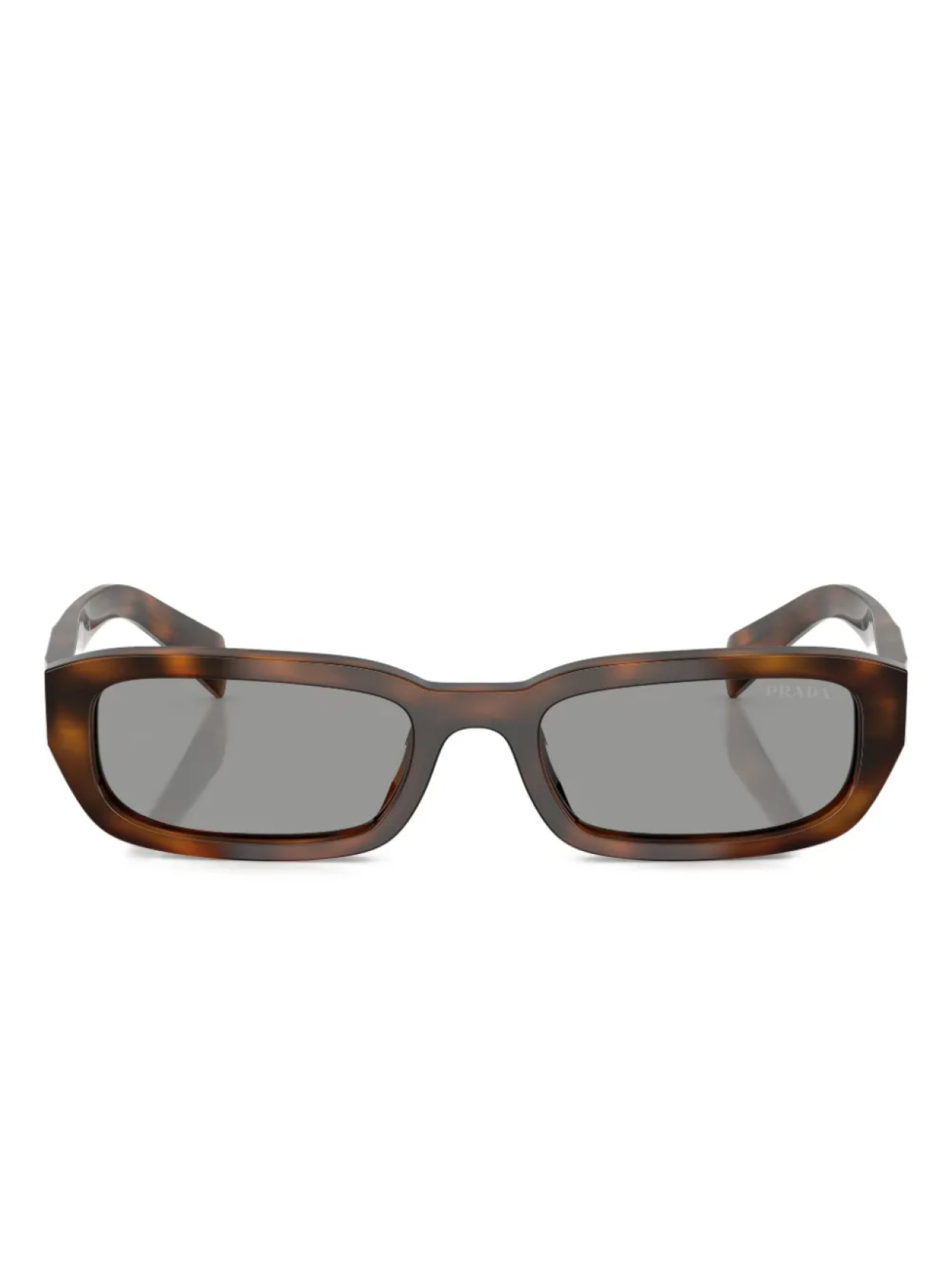 

Солнцезащитные очки в прямоугольной оправе Prada Eyewear, коричневый
