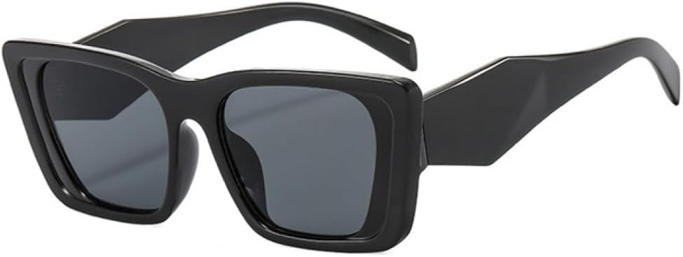 

Солнцезащитные очки «кошачий глаз» в стиле ретро с неровными дужками в форме бриллианта, женские солнцезащитные очки, винтажные женские очки с защитой от УФ-излучения UV400 LANGSER, Black Black